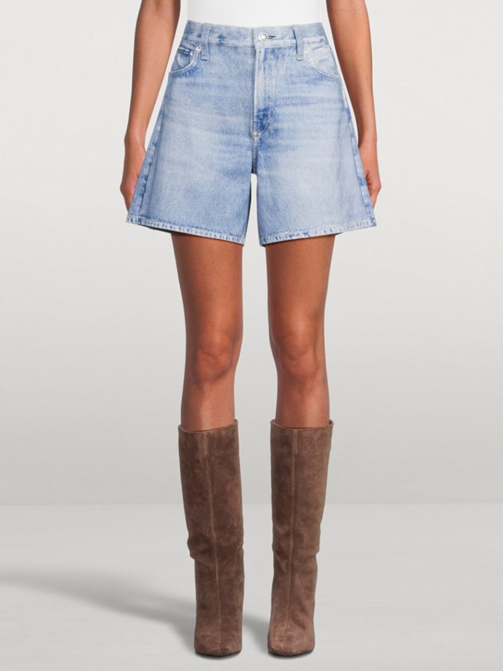 Rag & Bone Miramar Ponte Kaia Jean Shorts Jorts Blue Size 28